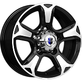 R16 7*16 5*139,7 +35 108,5 КиК Атлант КС757 Алмаз черный Автомобильный диск